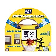 BOSS TAPE 2749 ÇİFT TARAFLI KÖPÜK BANT 48mmx10m (HAFİF AĞIRLIK 5kg) - BOSS TAPE