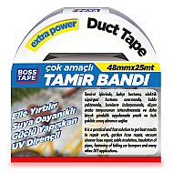 BOSS TAPE 2824 DUCT TAPE TAMİR BANDI 48mmx25m GRİ - 4