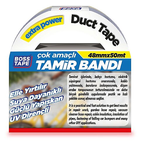 BOSS TAPE 2831 DUCT TAPE TAMİR BANDI 48mmx50m GRİ - 3