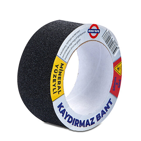 BOSS TAPE 2886 ZEMİN MERDİVEN KAYDIRMAZ BANT 50mmx5m SİYAH - 3