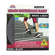 BOSS TAPE 2893 ZEMİN MERDİVEN KAYDIRMAZ BANT 50mmx25m SİYAH - BOSS TAPE