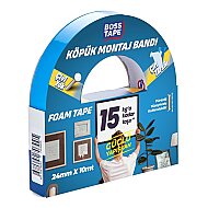 BOSS TAPE 3005 ÇİFT TARAFLI KÖPÜK BANT 24mmx10m (ÇOK KUVVETLİ 15kg) - 2