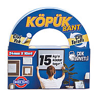BOSS TAPE 3005 ÇİFT TARAFLI KÖPÜK BANT 24mmx10m (ÇOK KUVVETLİ 15kg) - BOSS TAPE