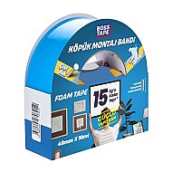 BOSS TAPE 3012 ÇİFT TARAFLI KÖPÜK BANT 48mmx10m (ÇOK KUVVETLİ 15kg) - BOSS TAPE (1)