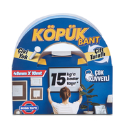 BOSS TAPE 3012 ÇİFT TARAFLI KÖPÜK BANT 48mmx10m (ÇOK KUVVETLİ 15kg) - 1