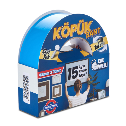 Boss Tape 3012 Çift Taraflı Köpük Bant 48Mmx10M (Çok Kuvvetli 15Kg) - 2