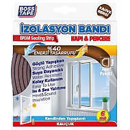 BOSS TAPE 3166 KAPI PENCERE İZOLASYON BANDI 9mmx6m KAHVE - BOSS TAPE