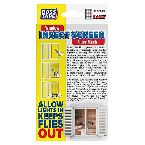 BOSS TAPE 3616 YAPIŞKANLI PENCERE SİNEKLİK 75x125cm BEYAZ - 2