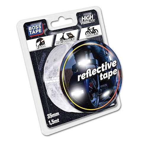 BOSS TAPE 3647 REFLEKTİF BANT 35mmx1.5m PARLAK BEYAZ - 2