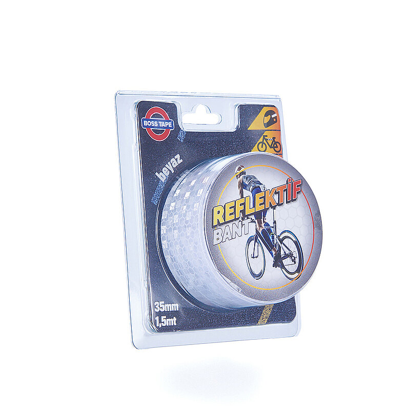BOSS TAPE 3647 REFLEKTİF BANT 35mmx1.5m PARLAK BEYAZ