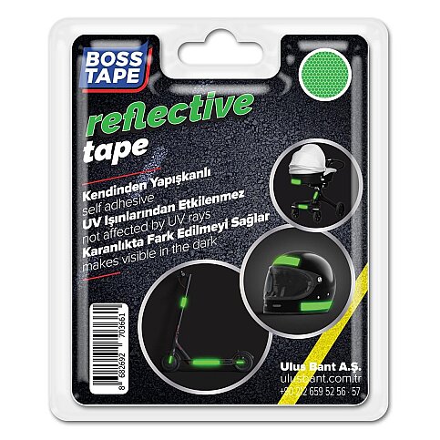 BOSS TAPE 3654 FOTOLÜMEN REFLEKTİF BANT 35mmx1.5m FOSFORLU YEŞİL - 2