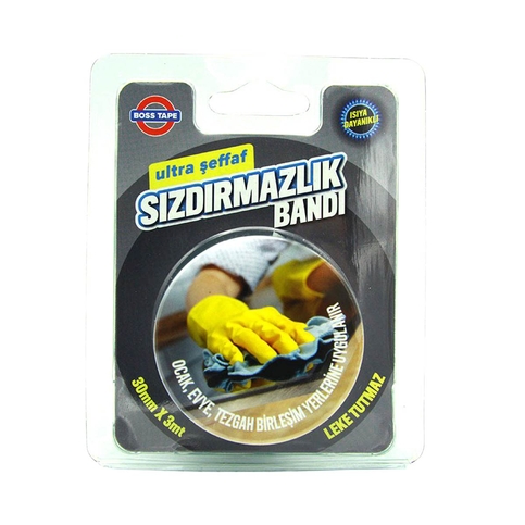 BOSS TAPE 3852 ULTRA SIZDIRMAZLIK BANDI 30mmx3m ŞEFFAF - 1