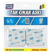 BOSS TAPE 3869 TAK ÇIKAR ASKI 60mmx60mm 2Lİ BLİSTER - 1