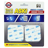 BOSS TAPE 3869 TAK ÇIKAR ASKI 60mmx60mm 2Lİ BLİSTER - BOSS TAPE