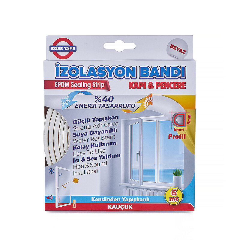 BOSS TAPE 3890 KAPI PENCERE İZOLASYON BANDI 15mmx5m BEYAZ