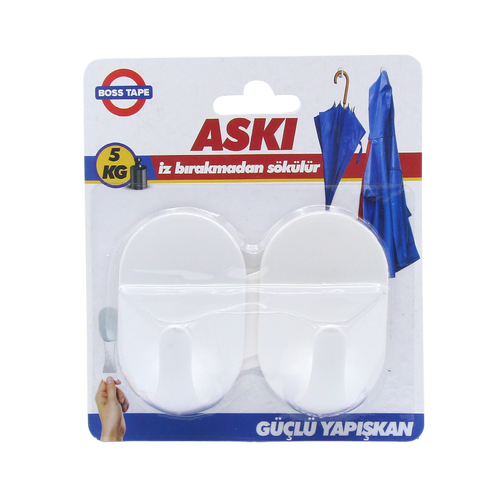 Boss Tape 4101 Plastik Kuğu Askı 2Li Blister - 1