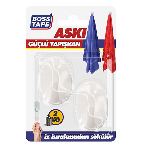 BOSS TAPE 4125 PLASTİK KÜÇÜK ASKI 2Lİ BLİSTER - 1