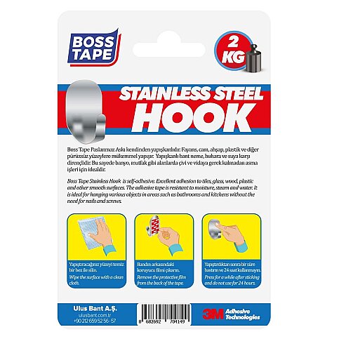 BOSS TAPE 4149 PASLANMAZ KÜÇÜK ASKI 2Lİ BLİSTER - 3