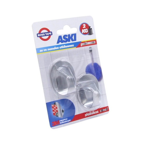 Boss Tape 4149 Paslanmaz Küçük Askı 2Li Blister - 2