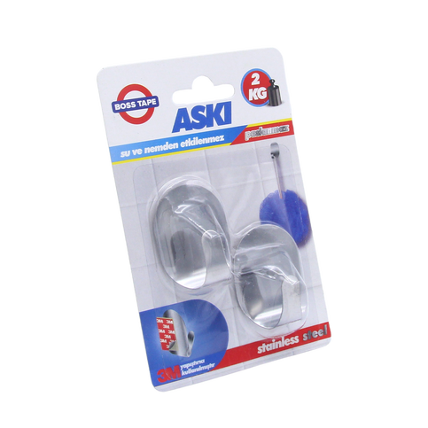 Boss Tape 4149 Paslanmaz Küçük Askı 2Li Blister - 3