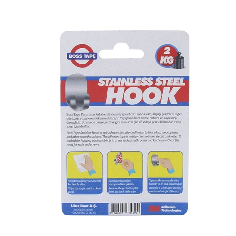 Boss Tape 4149 Paslanmaz Küçük Askı 2Li Blister - 4