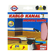 BOSS TAPE 4163 ÇİFT TARAFLI KABLO KANAL MONTAJ KÖPÜK BANT 10mmx10m (ÇOK GÜÇLÜ) - BOSS TAPE