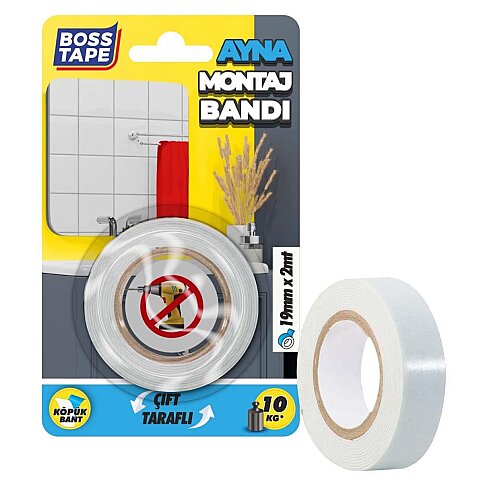 BOSS TAPE 4170 ÇİFT TARAFLI KÖPÜK AYNA MONTAJ BANDI 19mmx2m - 2