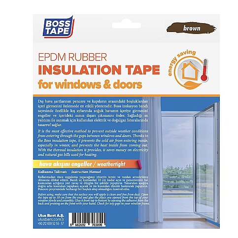 BOSS TAPE 4194 KAPI PENCERE İZOLASYON BANDI 15mmx5m KAHVE - 1