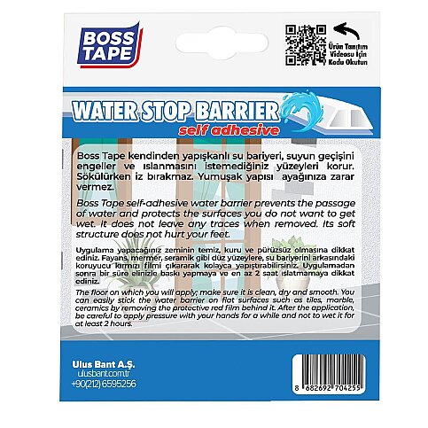 BOSS TAPE 4255 YAPIŞKANLI SU BARİYERİ 15mmx1m - 2
