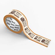 BOSS TAPE 4576 İKAZ KOLİ BANDI 50mmx66m DİKKATLİ TAŞIYIN - 1