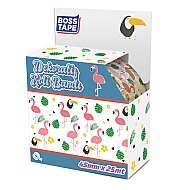 BOSS TAPE 4606 DESENLİ DEKORATİF KOLİ BANDI 45mmx25m KARGA-FLAMİNGO - 1