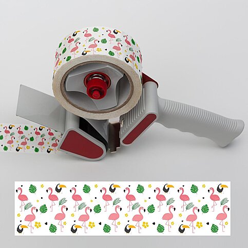 BOSS TAPE 4606 DESENLİ DEKORATİF KOLİ BANDI 45mmx25m KARGA-FLAMİNGO - 3