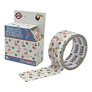 BOSS TAPE 4606 DESENLİ DEKORATİF KOLİ BANDI 45mmx25m KARGA-FLAMİNGO - BOSS TAPE
