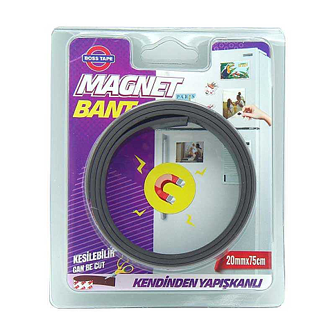 BOSS TAPE 4712 MIKNATISLI MAGNET BANDI 20mmx75cm - 1