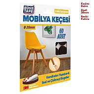 BOSS TAPE 5252 ZEMİN KORUYUCU MOBİLYA ALTI KEÇESİ YUVARLAK 20mm 60LI KAHVE - BOSS TAPE (1)