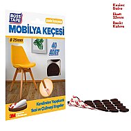 BOSS TAPE 5269 ZEMİN KORUYUCU MOBİLYA ALTI KEÇESİ YUVARLAK 25mm 40LI KAHVE - BOSS TAPE (1)