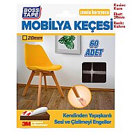 BOSS TAPE 5276 ZEMİN KORUYUCU MOBİLYA ALTI KEÇESİ KARE 20mmx20mm 60LI KAHVE - BOSS TAPE