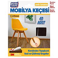 BOSS TAPE 5283 ZEMİN KORUYUCU MOBİLYA ALTI KEÇESİ KARE 25mmx25mm 40LI KAHVE - BOSS TAPE