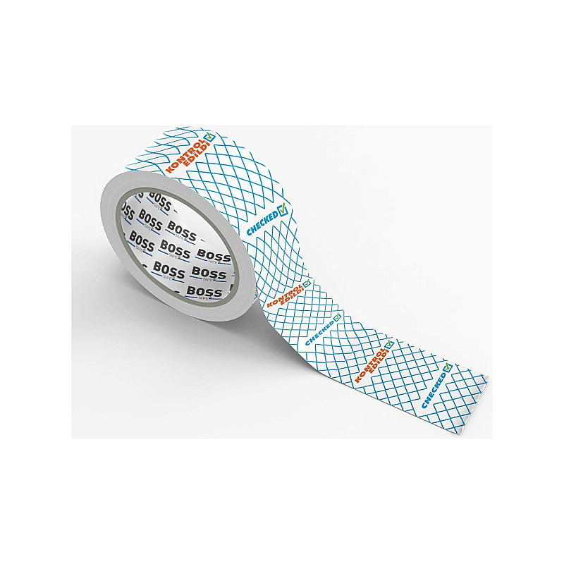 BOSS TAPE 5986 İKAZ KOLİ BANDI 50mmx66m CHECKED KONTROL EDİLDİ