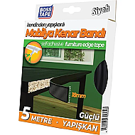 BOSS TAPE 6648 MOBİLYA KENAR BANDI 18mmx5m SİYAH - BOSS TAPE