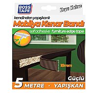 BOSS TAPE 6679 MOBİLYA KENAR BANDI 18mmx5m KOYU KAHVE - BOSS TAPE