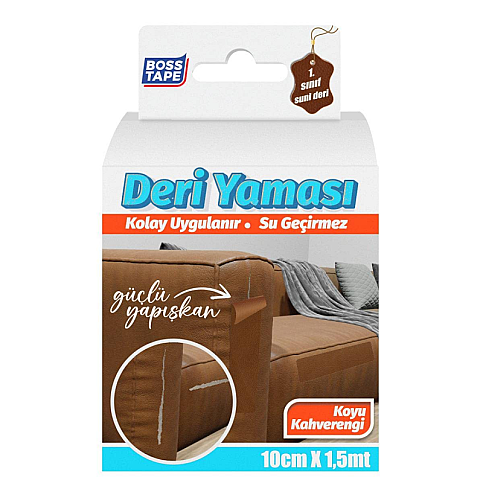 BOSS TAPE 6938 DERİ YAMA BANDI 10cmx1.5m KOYU KAHVE - 1