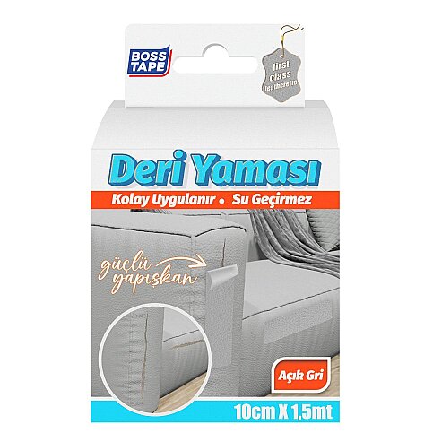 BOSS TAPE 6976 DERİ YAMA BANDI 10cmx1.5m AÇIK GRİ - 1