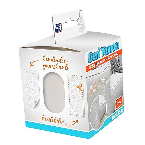 BOSS TAPE 6990 DERİ YAMA BANDI 10cmx1.5m BEYAZ - 2