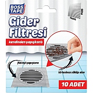 BOSS TAPE 7768 YAPIŞKANLI GİDER FİLTRESİ 110mmx110mm 10LU - BOSS TAPE