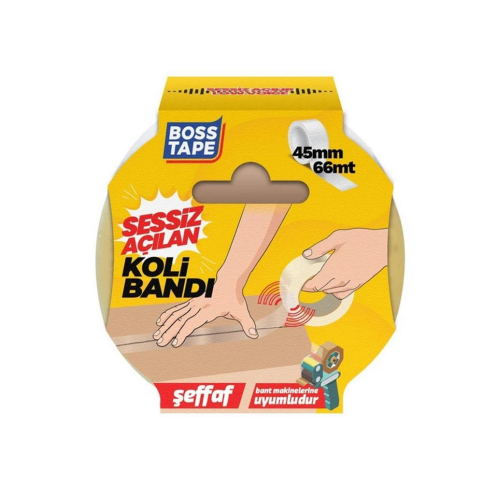 Boss Tape 7775 Sessiz Açılan Koli Bandı 45Mmx66M - 4
