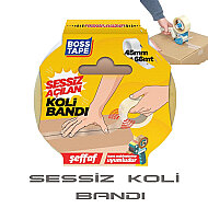 BOSS TAPE 7775 SESSİZ AÇILAN KOLİ BANDI 45mmx66m - BOSS TAPE