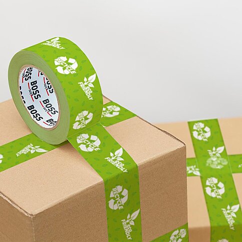 BOSS TAPE 4569 İKAZ KOLİ BANDI 50mmx66m RECYCLE GERİ DÖNÜŞÜM - 3