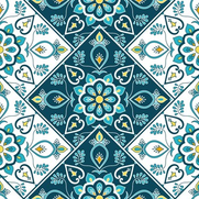 Boss Tape Pvc Yapışkanlı Karo 30X30Cm 4Lü Flower Mosaic - BOSS TAPE