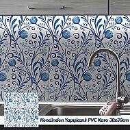 BOSS TAPE PVC YAPIŞKANLI KARO 30x30cm 4LÜ TRADİTİONAL BLUE - BOSS TAPE